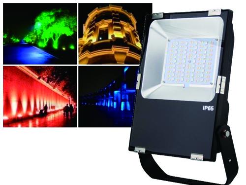 LED Fluchtlichstrahler RGB  mit 50W und 3500-4000lm