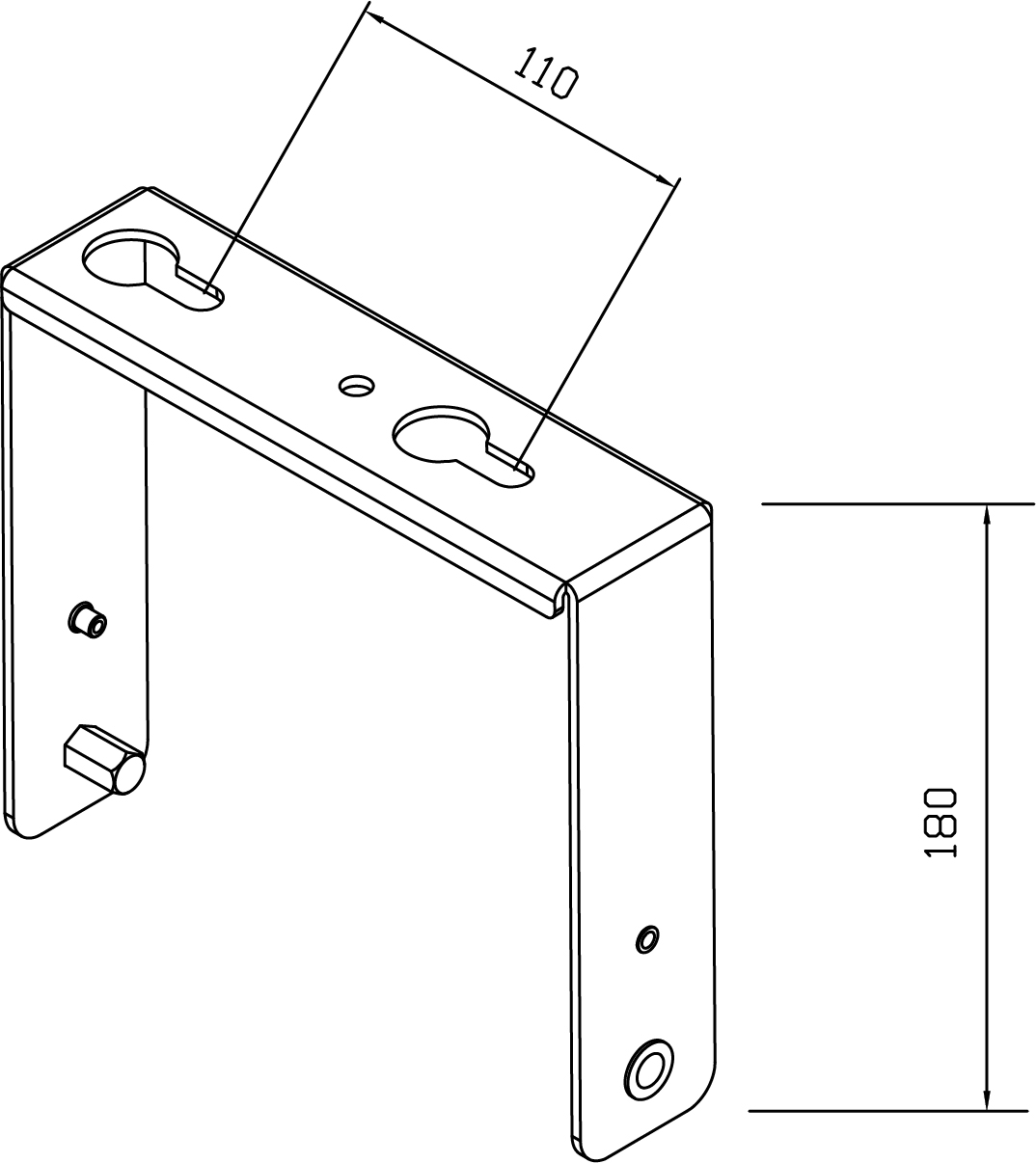 Wand- und Decken-Montagebügel für Hallenleuchte HBS