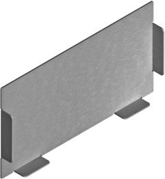 Endkappe für Brüstungskanal Metall 130x68 in weiß