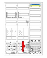 Zählerschrank eHZ 3 Zählerplätze, 1 Leerplatz, 1 Verteiler mit ÜSS und SLS 35A, APZ