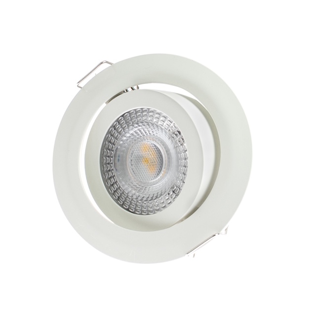 LED-Einbaustrahler, starr, 230V,  5W,  380lm, 3000K, weiß, dimmbar und Deckenausschnitt 68mm