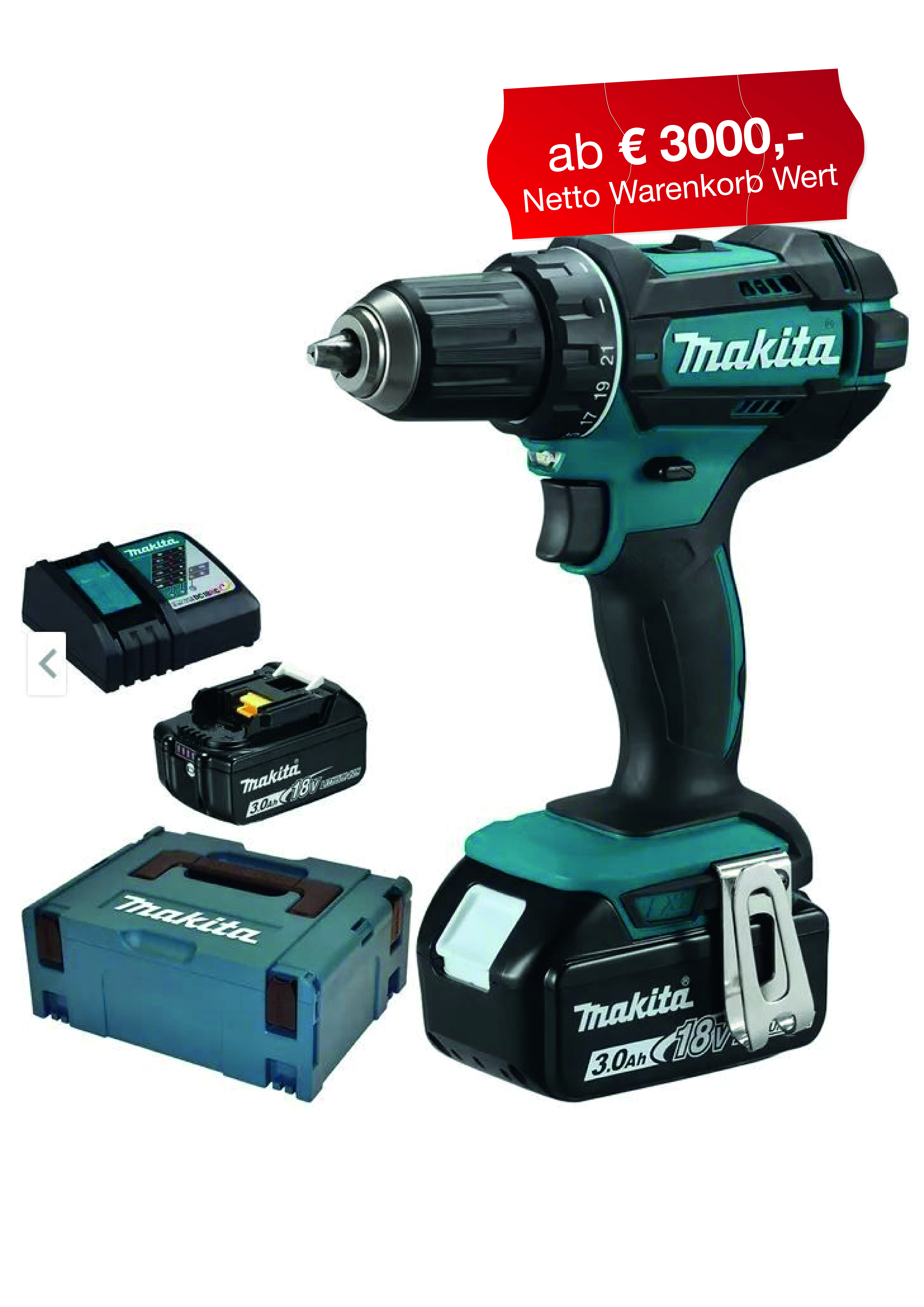 Makita Akkuschrauber DDF482RFJ