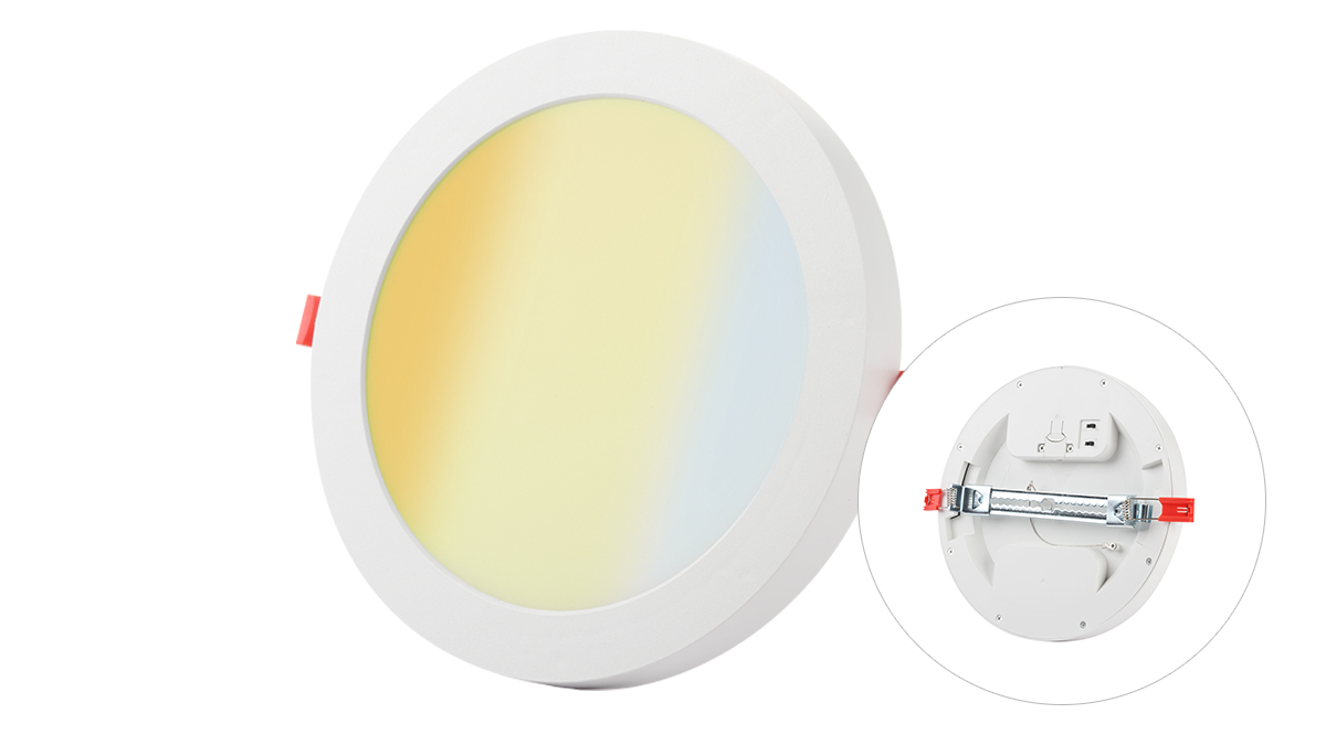 LED-Panel-Downlight dimmbar mit Driver, 18W, 1300-1370lm, 3000K - 5000K und Deckenausschnitt 60-190mm