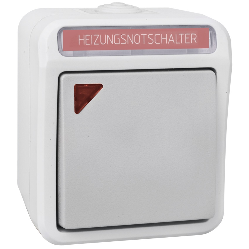 AP Heizungsnotschalter, IP44, grau