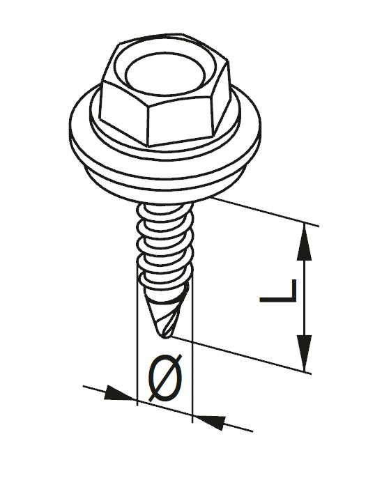 Bohrschraube für Trapezblechhalter