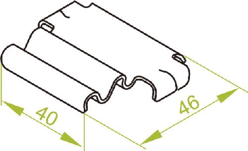 Verbinder unten für Gitterrinne 