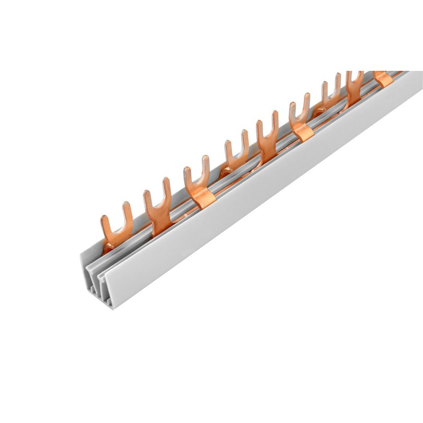 Phasenschiene L1+L2+L3, Gabel, 210mm lang inkl Endkappe