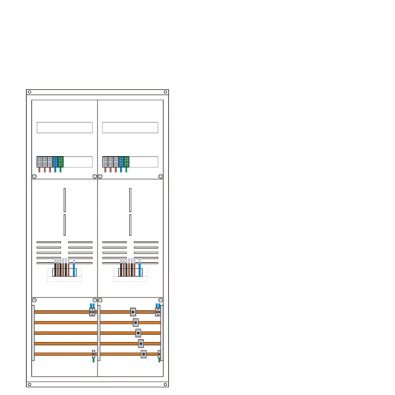 Zählerschrank 3 Punkt, 2 Zählerplätze