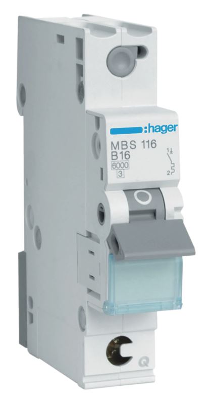 LS Schalter Hager MBS116, 1 polig B16