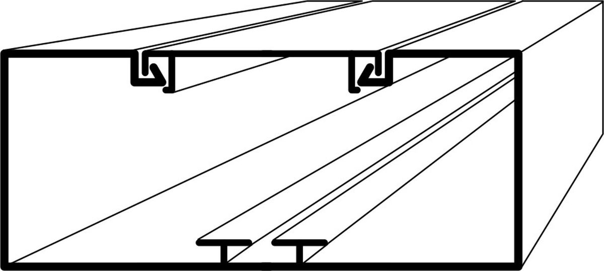 Brüstungskanal Kunststoff 110 x 60 mm, reinweiß 9010, inkl. Deckel