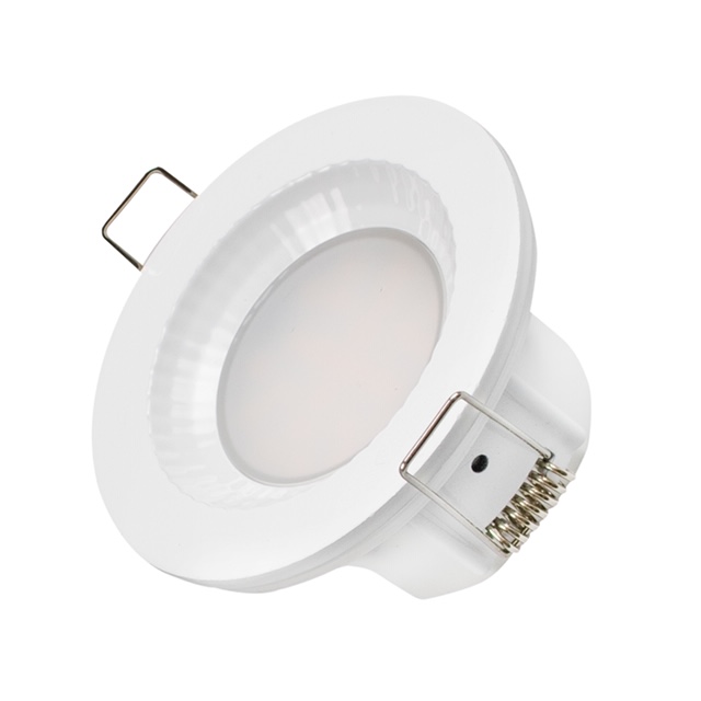 Einbaustahler LED IP54, weiß, Einbautiefe 45mm, 5W, 460lm, 2800K und Deckenausschnitt 68mm