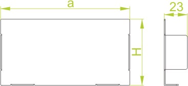 Endkappe für Brüstungskanal Metall 130x68 in weiß