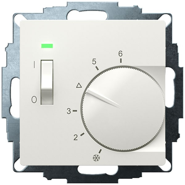 Raumtemperaturregler mit Regler System 55, mit Schalter und Kotrolleuchte