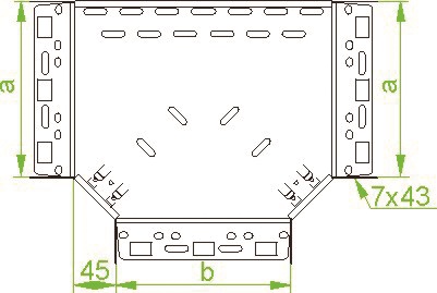T Stück für Kabelrinne 100mm T Stück für Kabelrinne 100mm