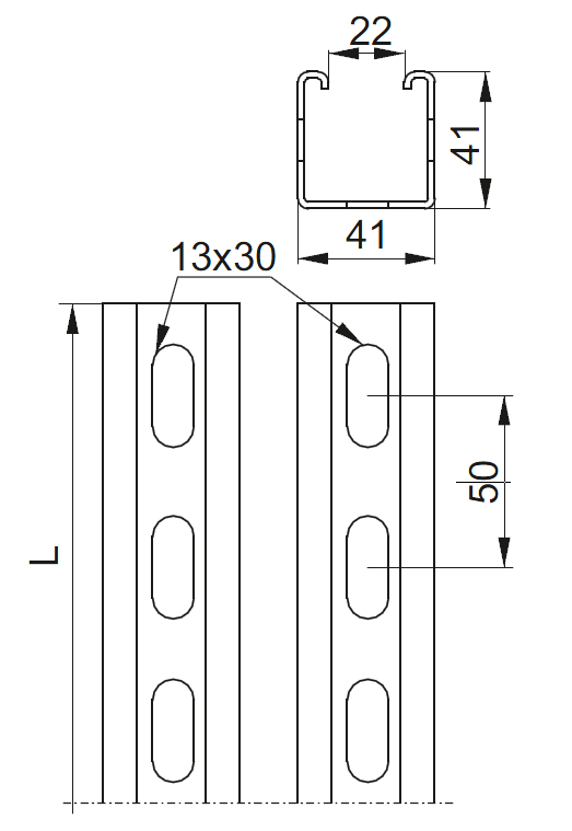 U-Profil CMP41H41/2,1MC