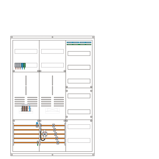 Zählerschrank 3Punkt, 1 Zählerplatz, 1 TSG, 1 Verteiler