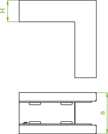 Außenwinkel für Brüstungskanal Metall 130x68 in weiß Außenwinkel für Brüstungskanal Metall 130x68 in weiß