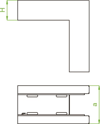 Außenwinkel für Brüstungskanal Metall 130x68 in weiß