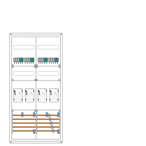 Zählerschrank eHZ 4 Zählerplätze 
