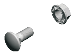 Kabelrinnen Schrauben Set M6x10 mit Schraube, Unterlegscheibe und Mutter