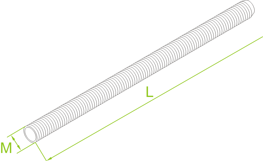 Gewindestange Durchmesser M10 und länge 3m PGM10/3