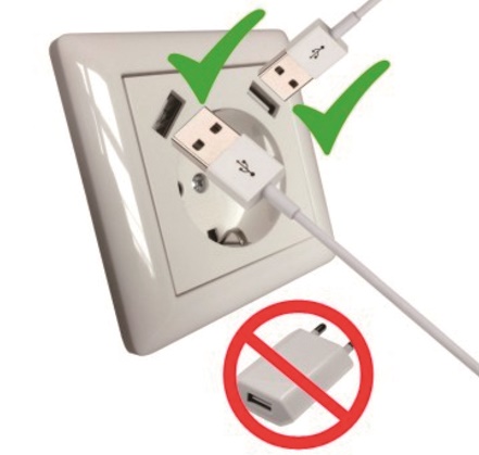 UP Steckdose + 2x USB Ladesteckdose