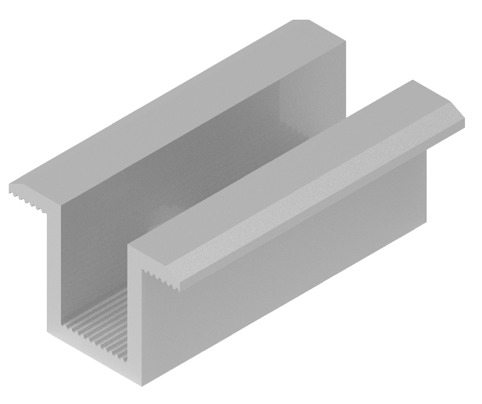 Mittelklemme für PV Unterkonstruktion PUFL (RAL2/9005)