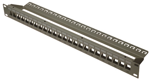 19 Zoll Verteilerfeld leer ohne Module, 24 Port