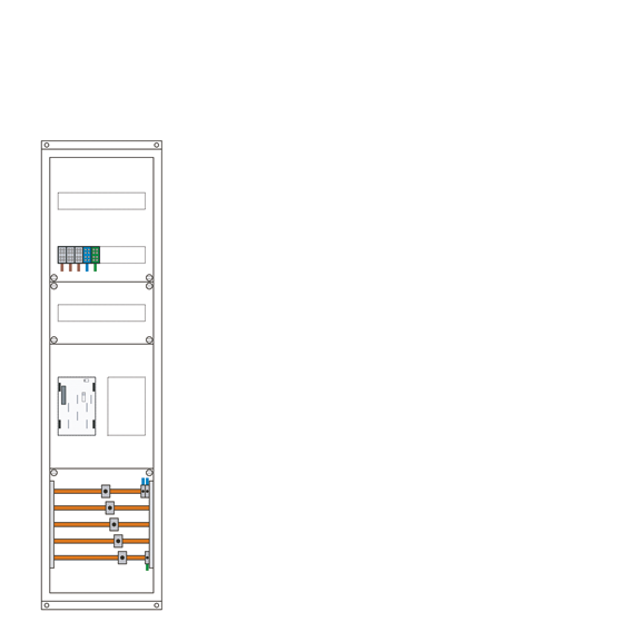 Zählerschrank eHZ 1 Zählerplatz, 1 Leerplatz