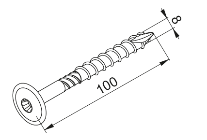 Tellerkopfschraube DDW8X100
