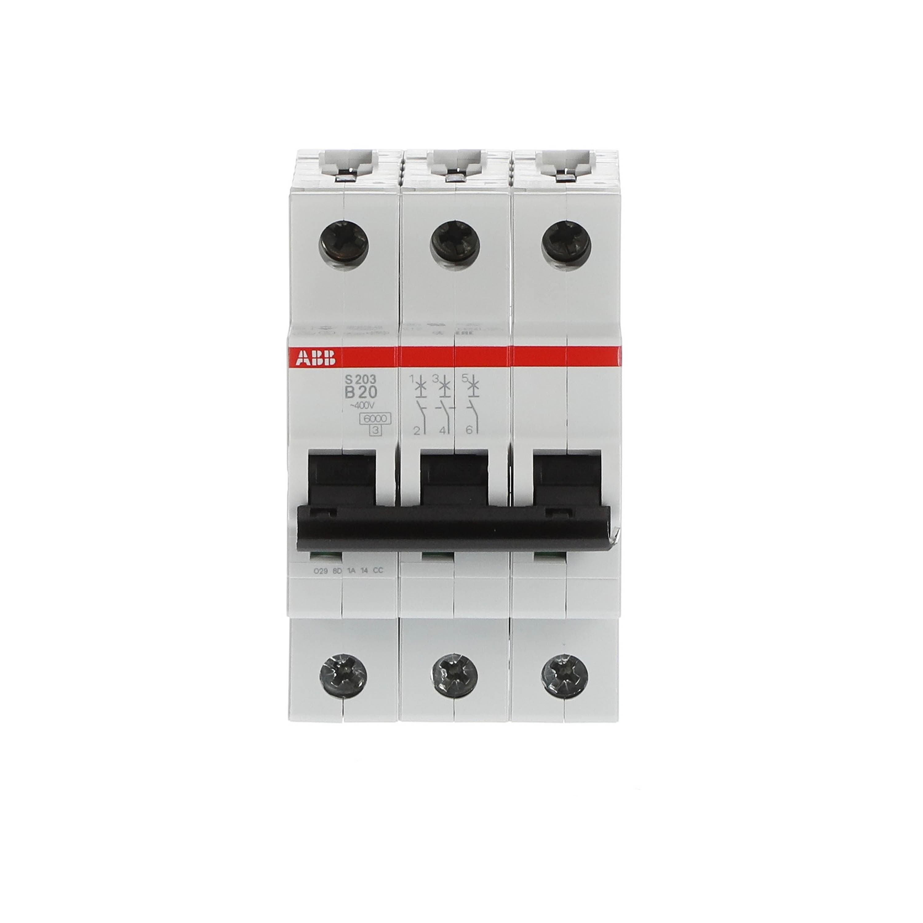ABB LS Schalter S203, 3-pol. B 20A